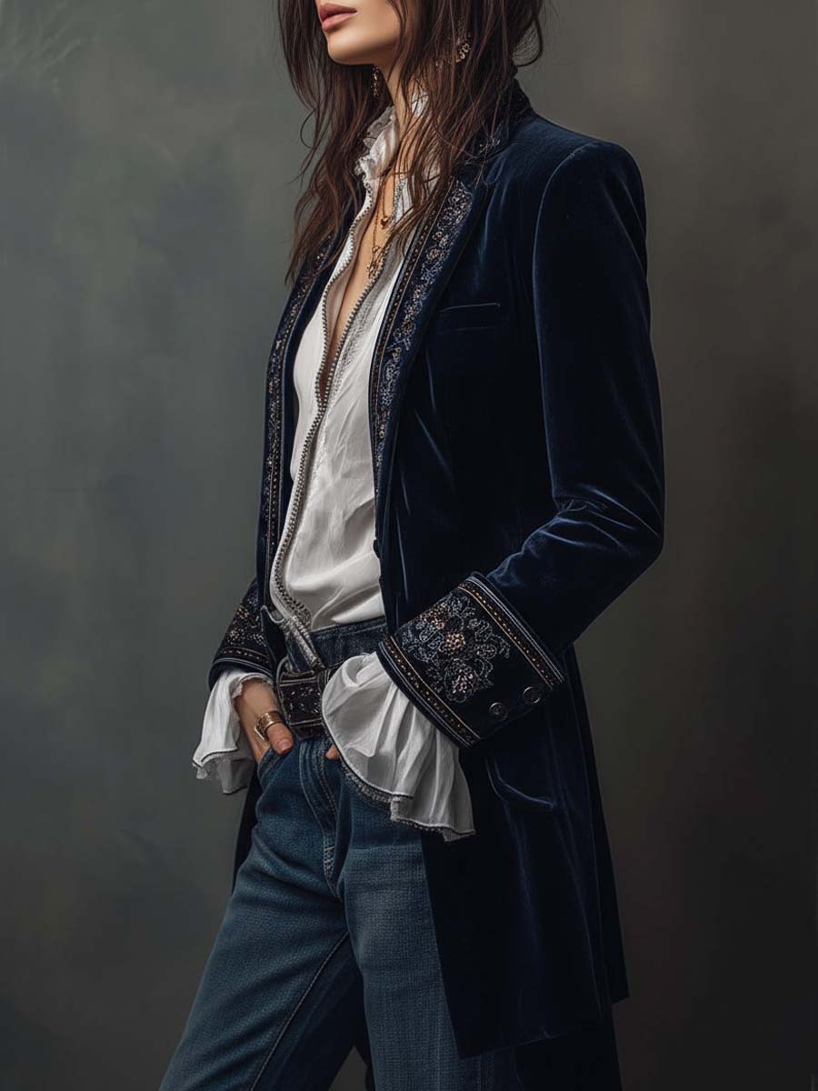 Chaqueta Elegante de Terciopelo