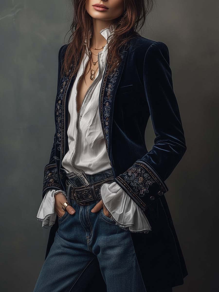 Chaqueta Elegante de Terciopelo