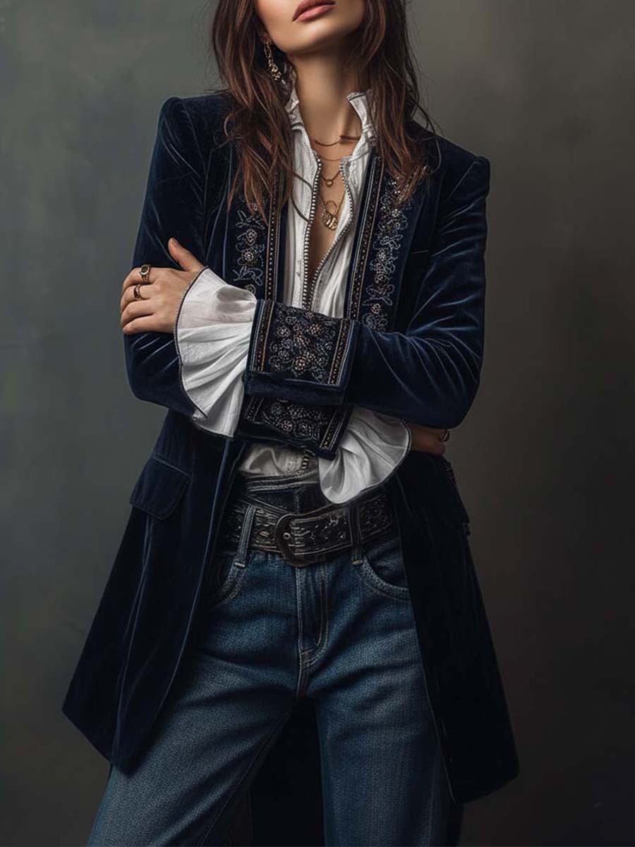 Chaqueta Elegante de Terciopelo