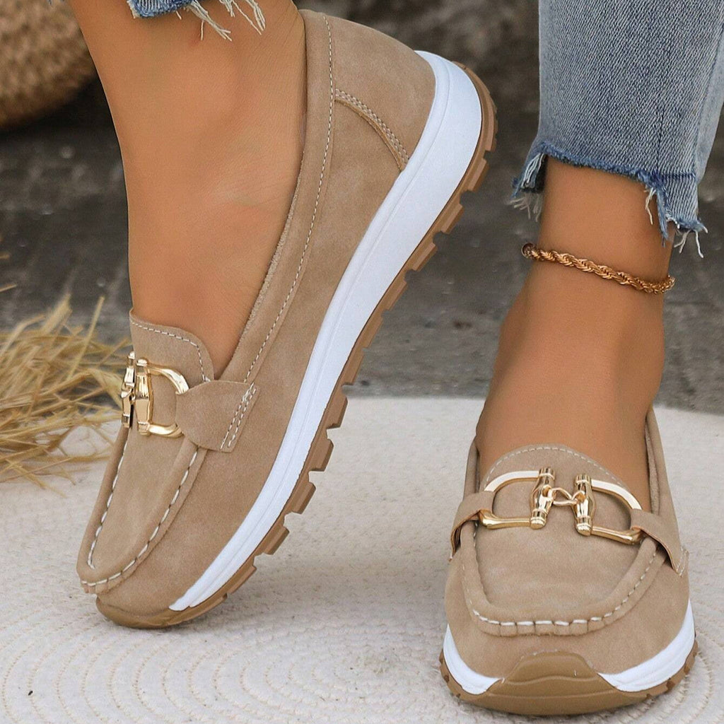 Mocasines Planos con Hebilla