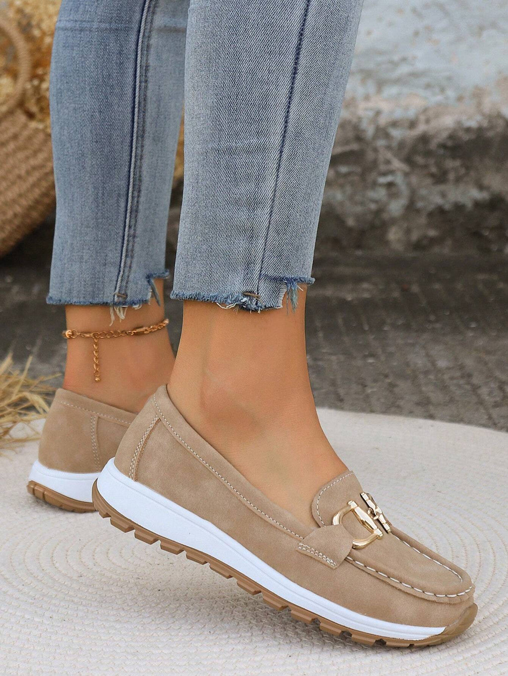Mocasines Planos con Hebilla