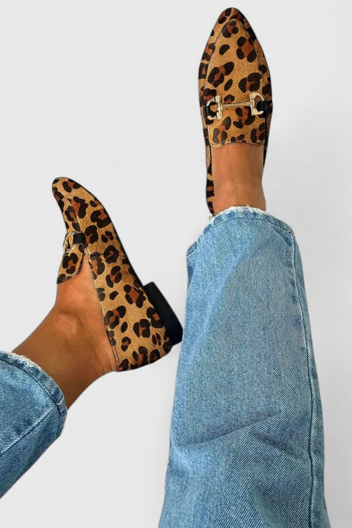 Mocasines con Estampado de Leopardo
