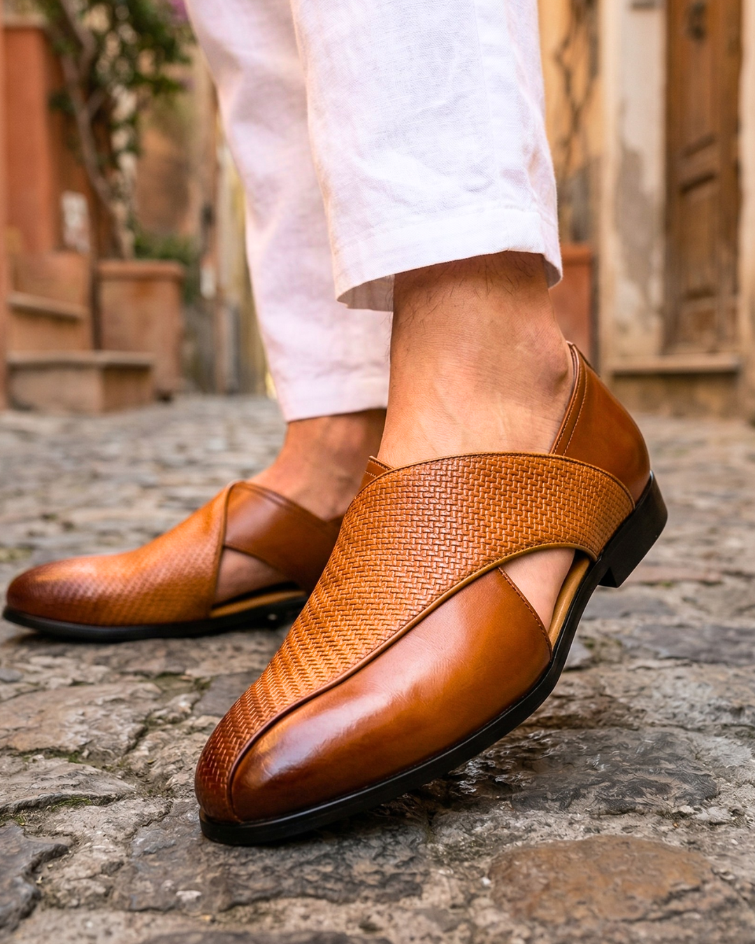 Mocasines Trenzados con Correa Cruzada
