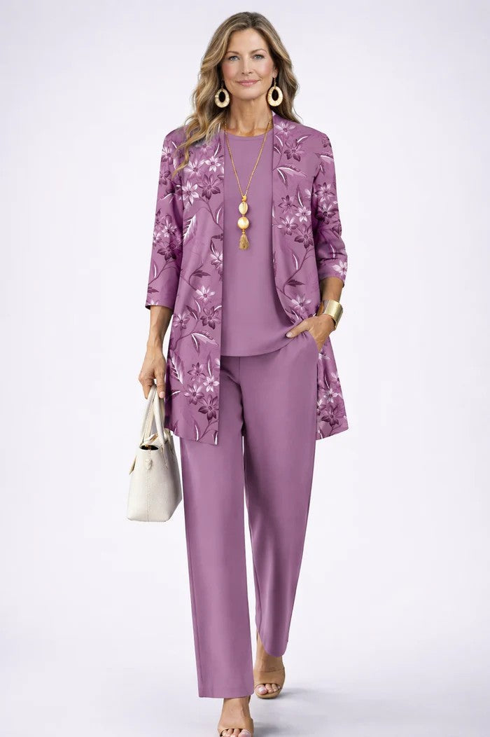 Conjunto Clásico Elegante de Tres Piezas
