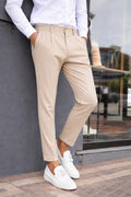 Pantalón con Cintura Elástica y Pinzas
