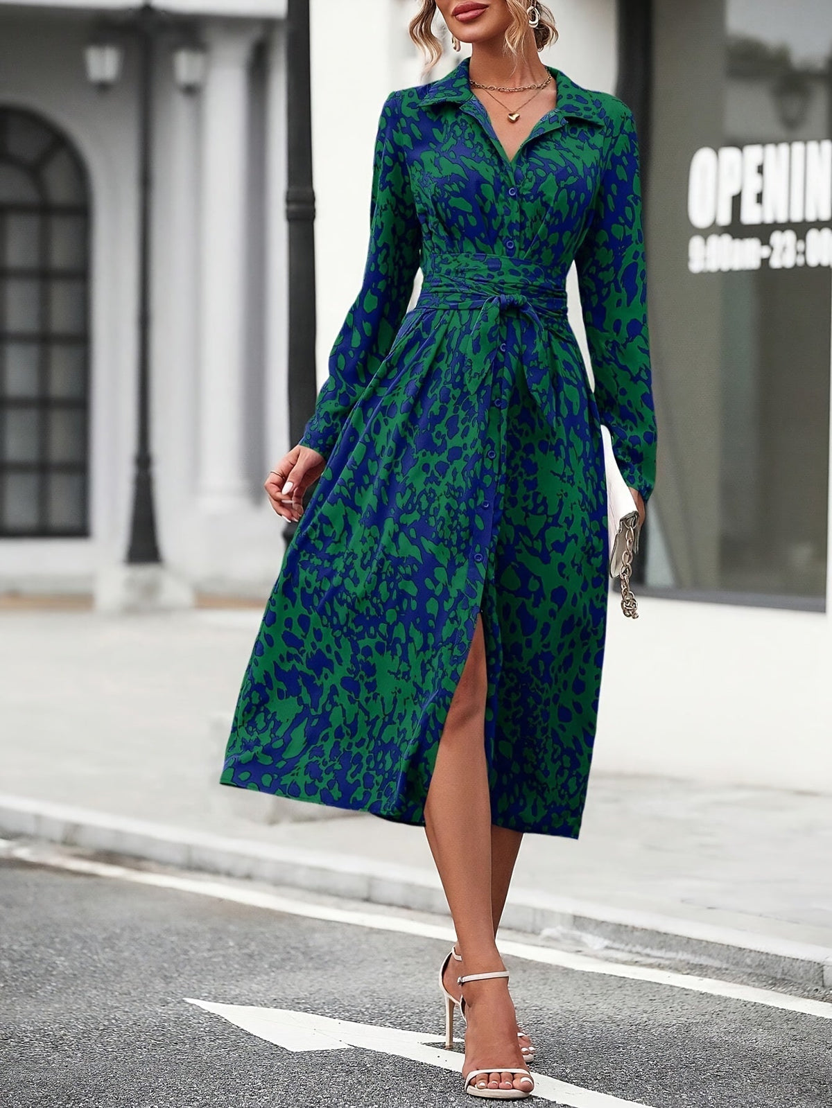Vestido Camisero Geométrico