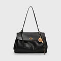 Bolso Vintage de Cuero Vegano con Herrajes Dorados