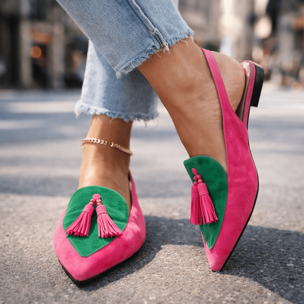 Sandalias Planas con Tiras y Borlas