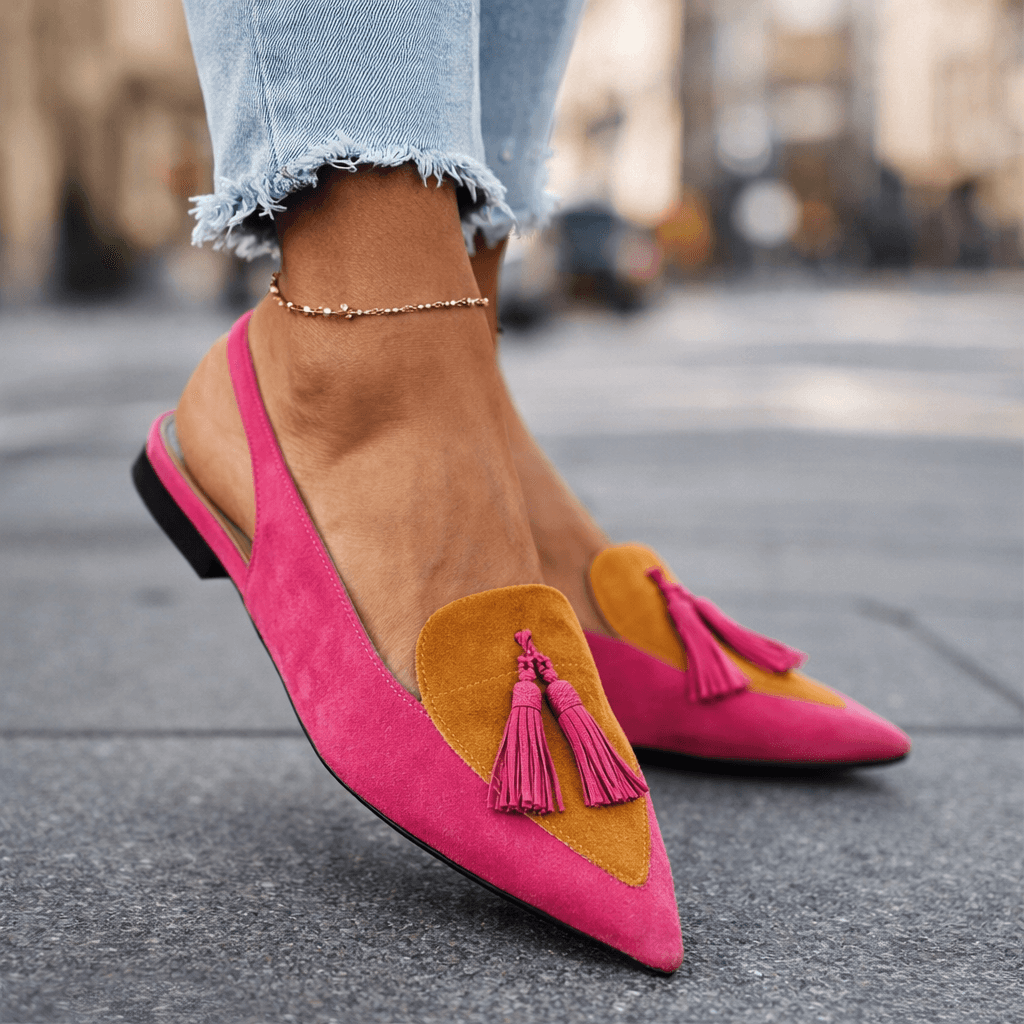 Sandalias Planas con Tiras y Borlas