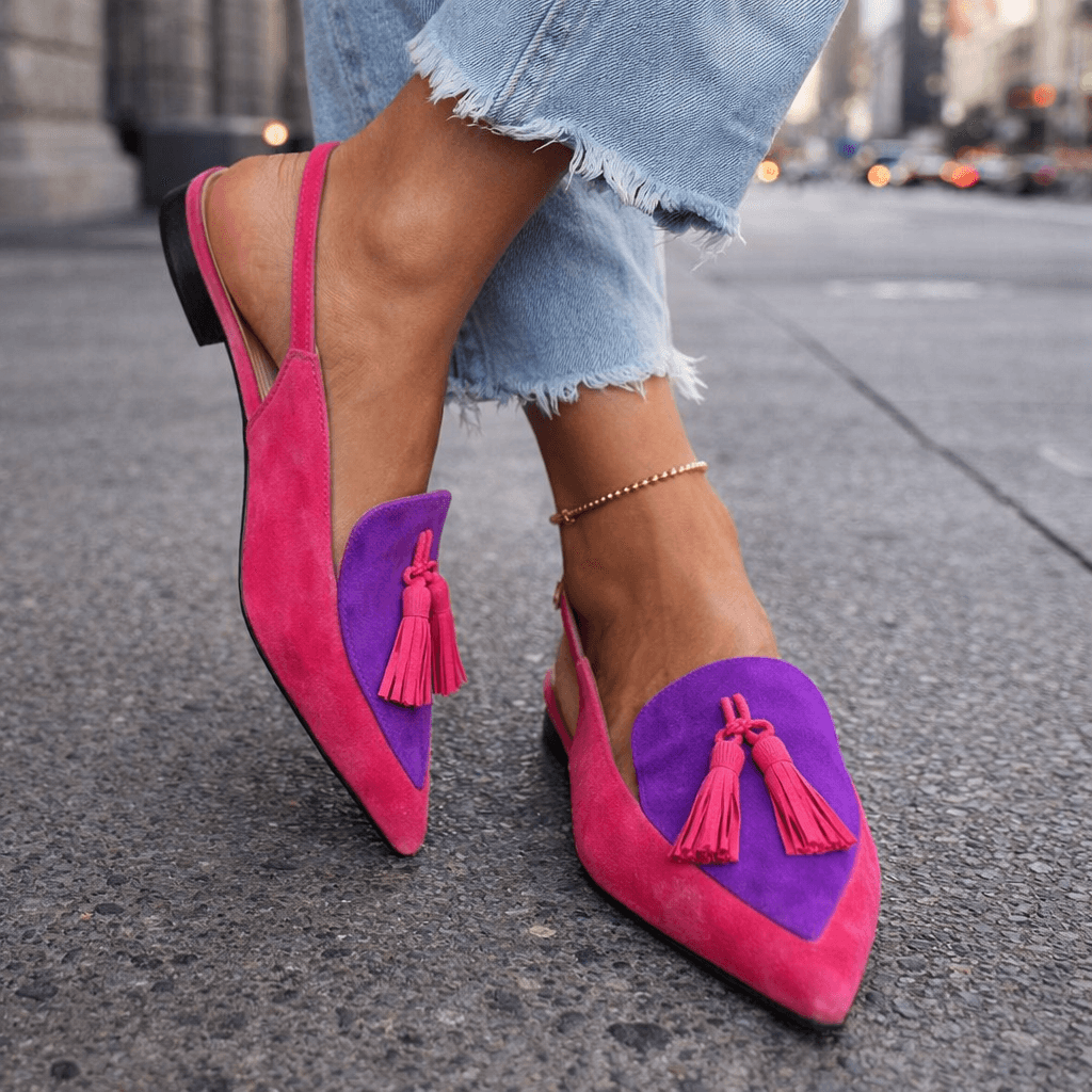 Sandalias Planas con Tiras y Borlas