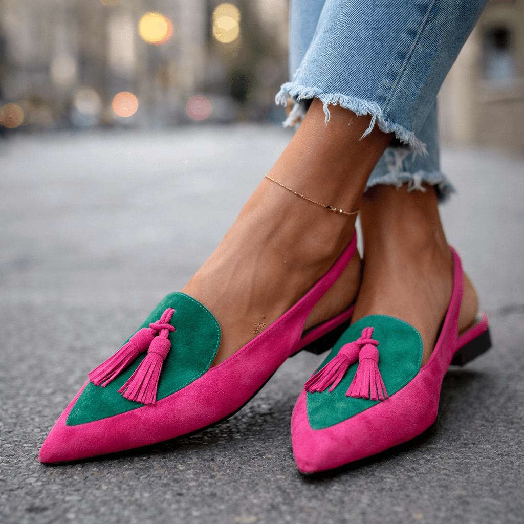 Sandalias Planas con Tiras y Borlas