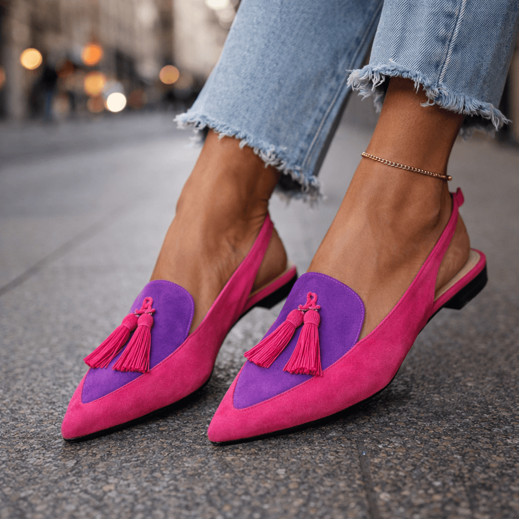 Sandalias Planas con Tiras y Borlas