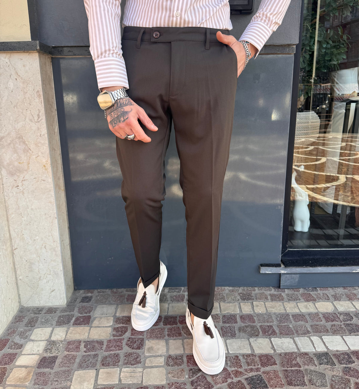 Pantalón Capri con Pinzas