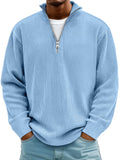 Jersey de Canalé con Cuello de Cremallera