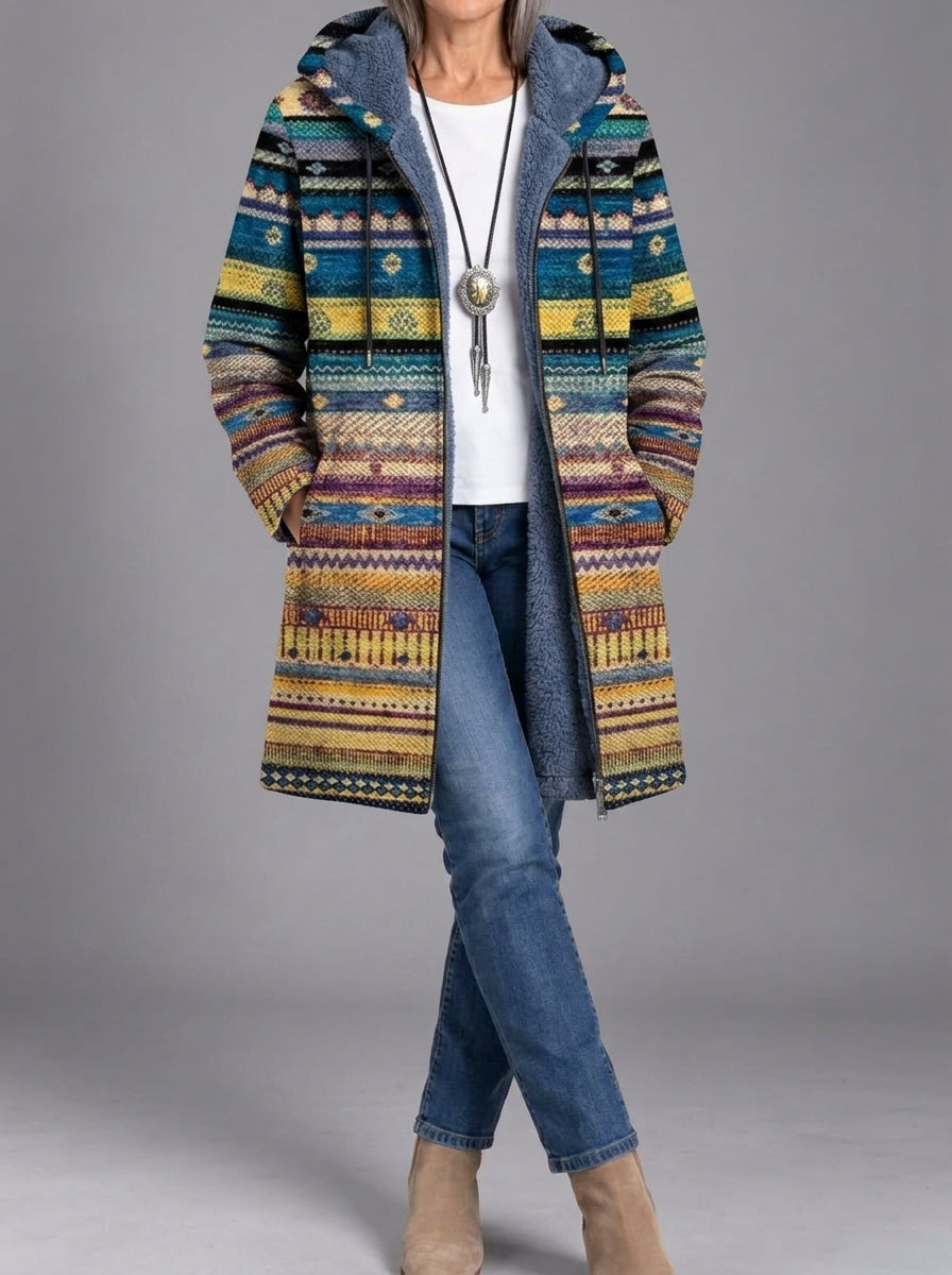 Abrigo Artístico Multicolor Cálido