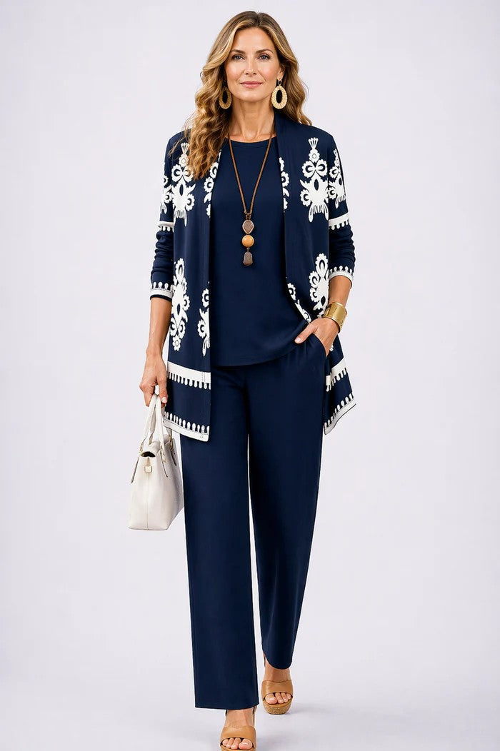 Conjunto Clásico Elegante de Tres Piezas