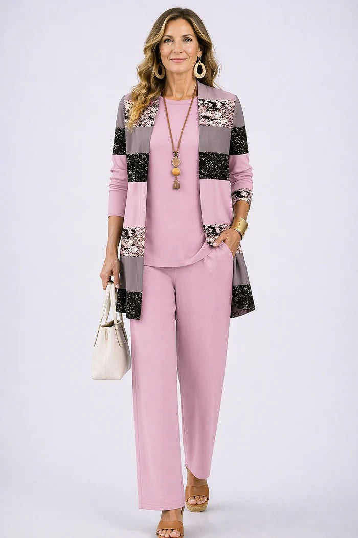 Conjunto Clásico Elegante de Tres Piezas