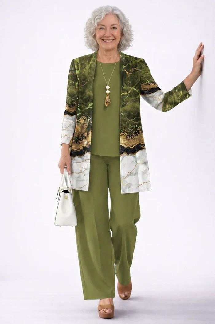 Conjunto Clásico Elegante de Tres Piezas