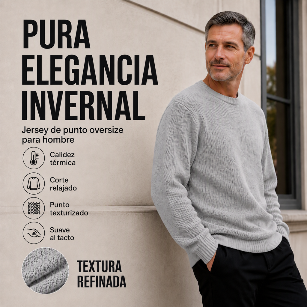 Jersey de Cuello Redondo y Manga Larga