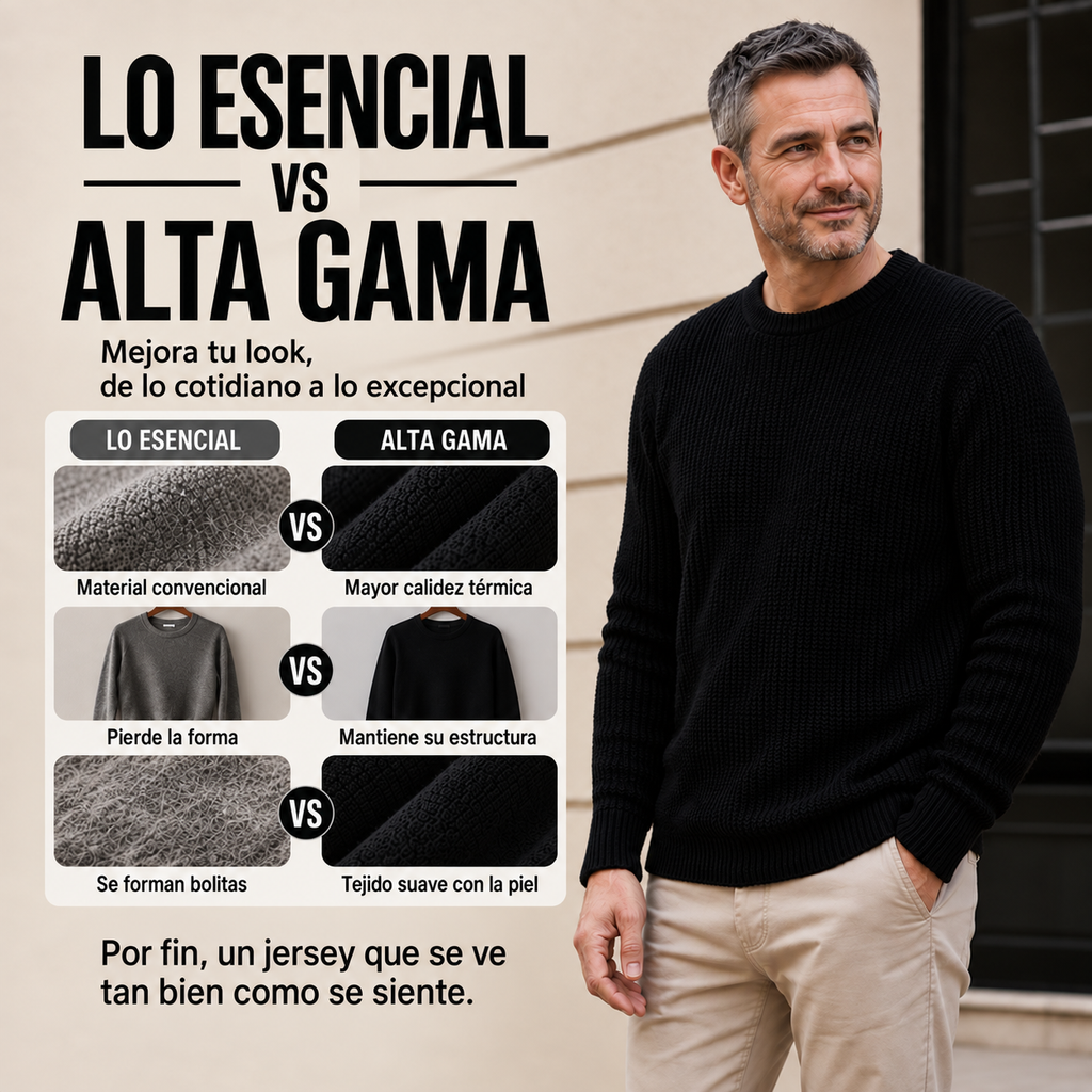 Jersey de Cuello Redondo y Manga Larga