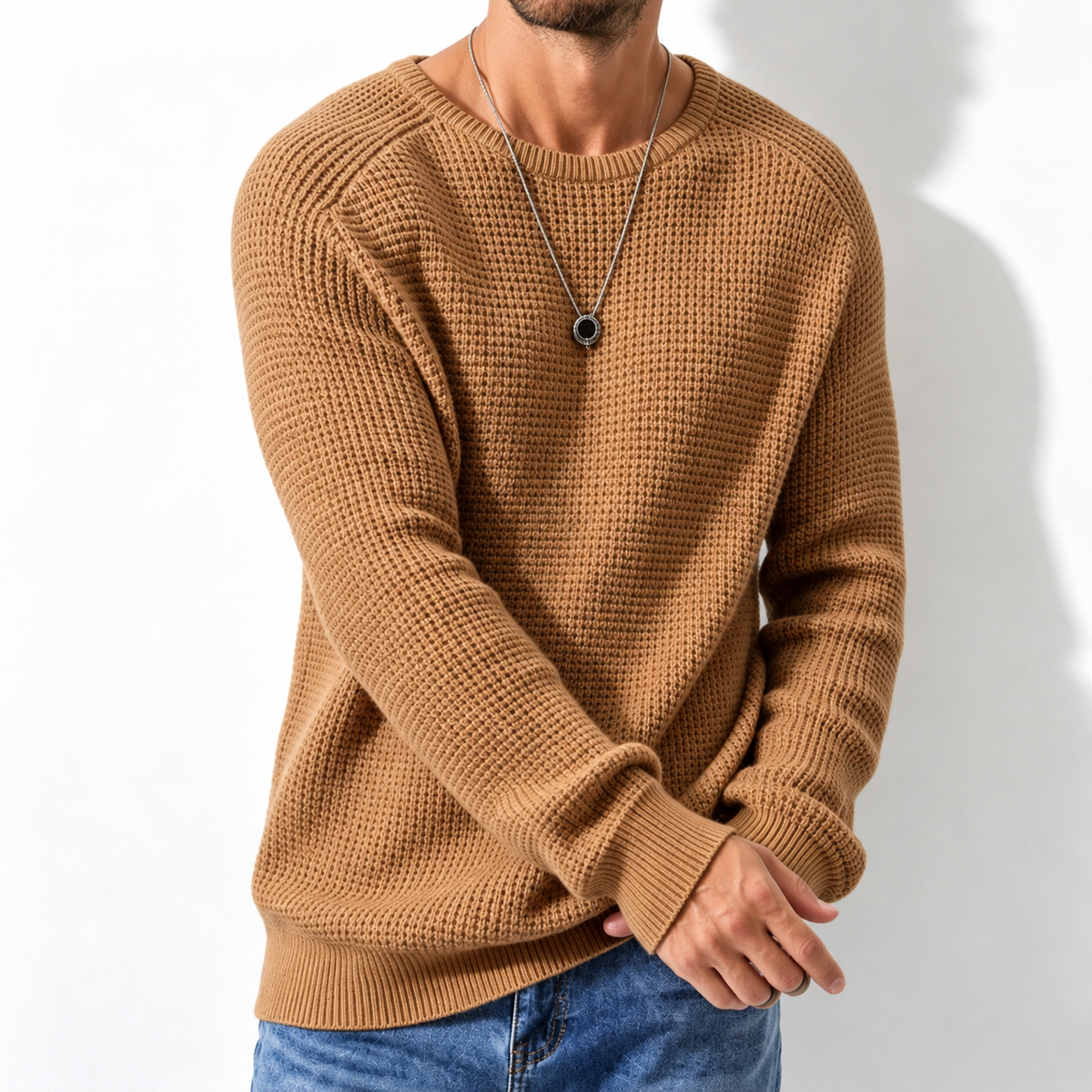 Jersey de Cuello Redondo y Manga Larga