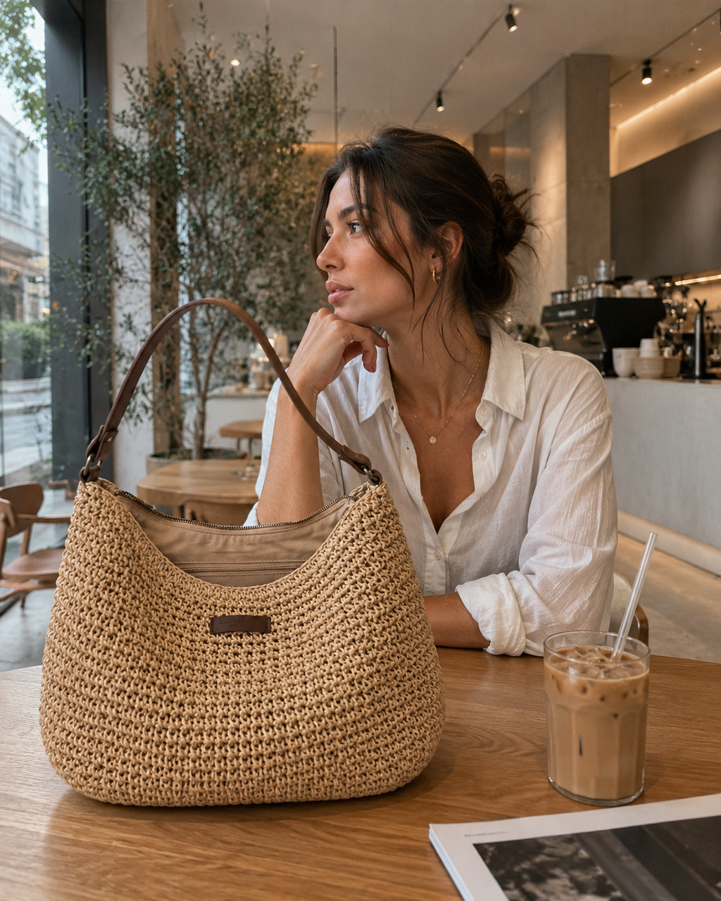 Bolso Trenzado Elegante de Asa Ajustable