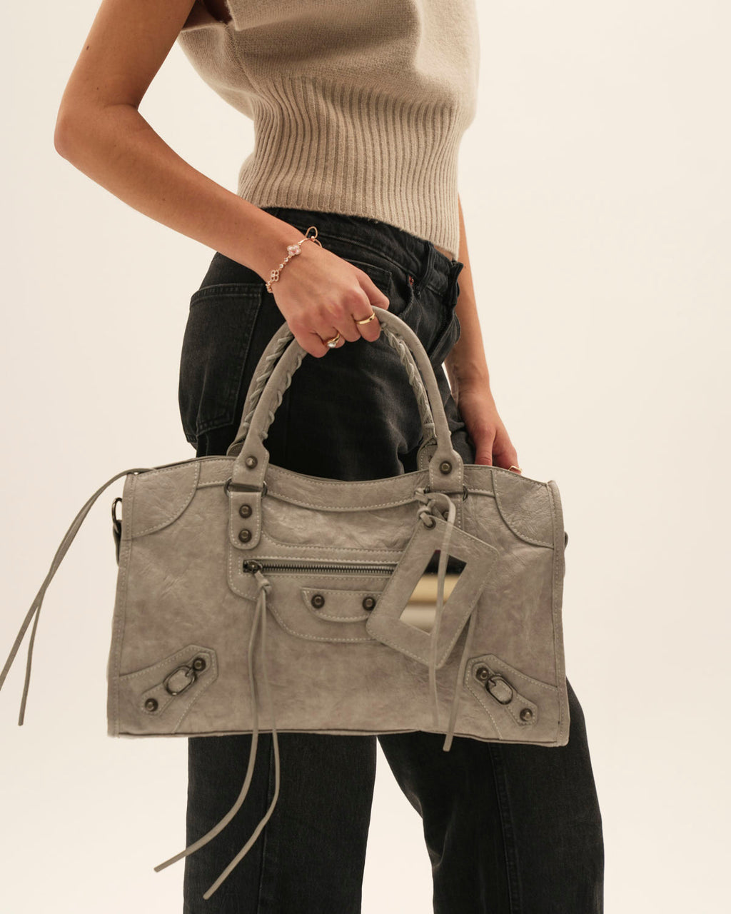 Bolso Grande de Cuero Tipo Carryall
