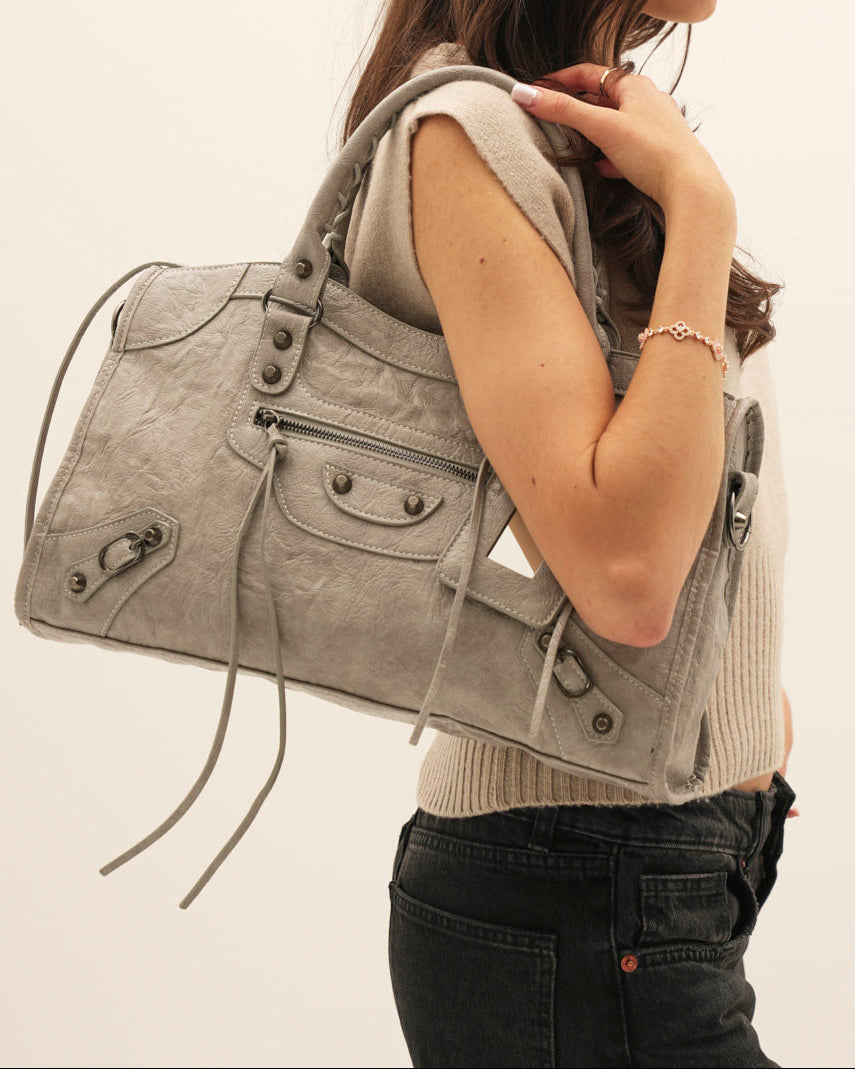Bolso Grande de Cuero Tipo Carryall
