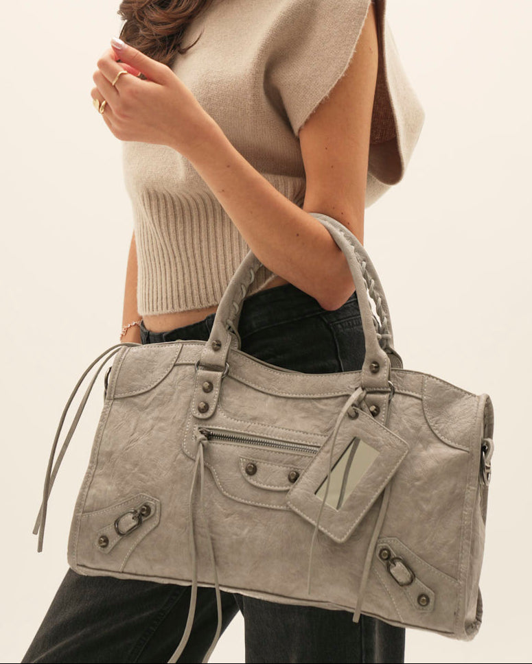 Bolso Grande de Cuero Tipo Carryall