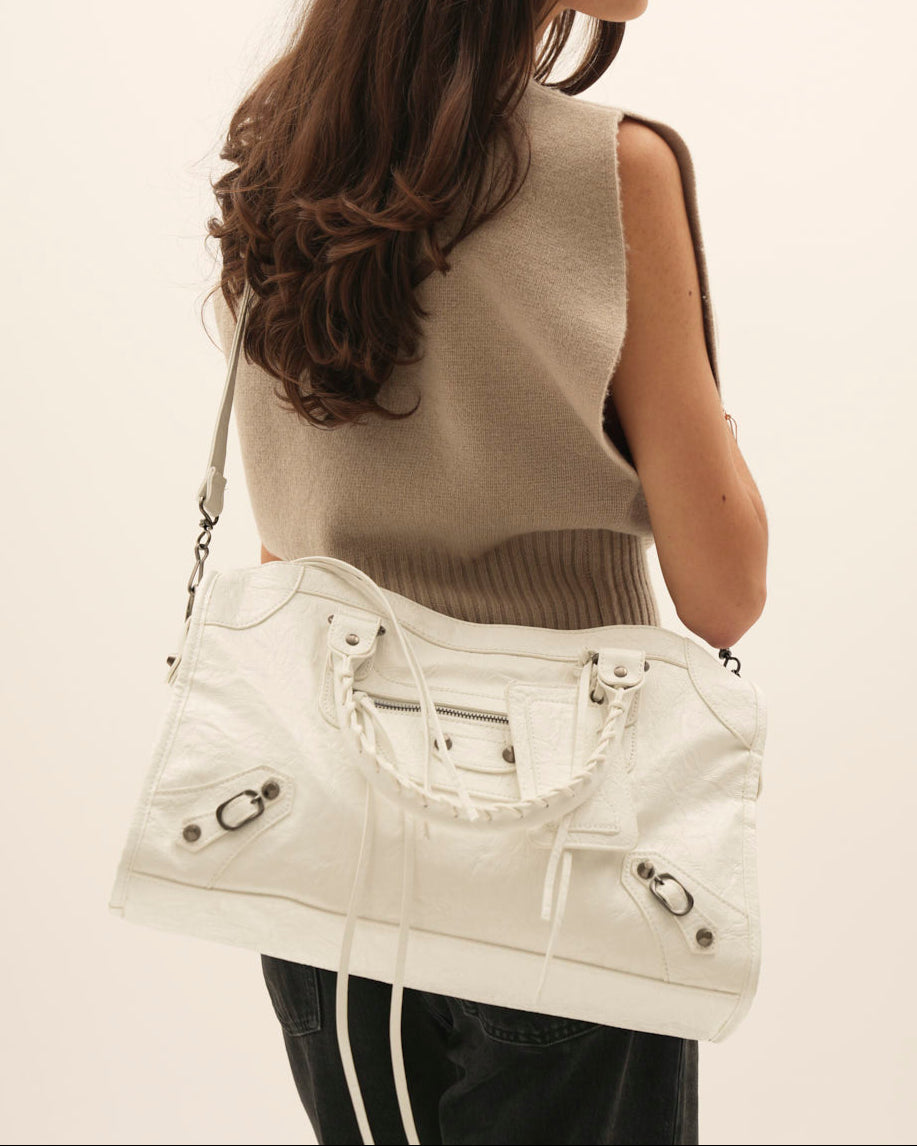 Bolso Grande de Cuero Tipo Carryall