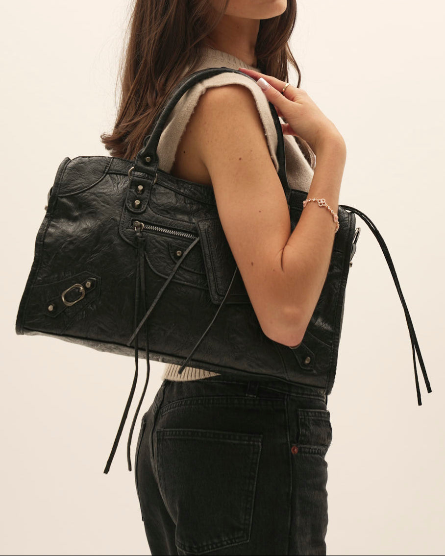 Bolso Grande de Cuero Tipo Carryall