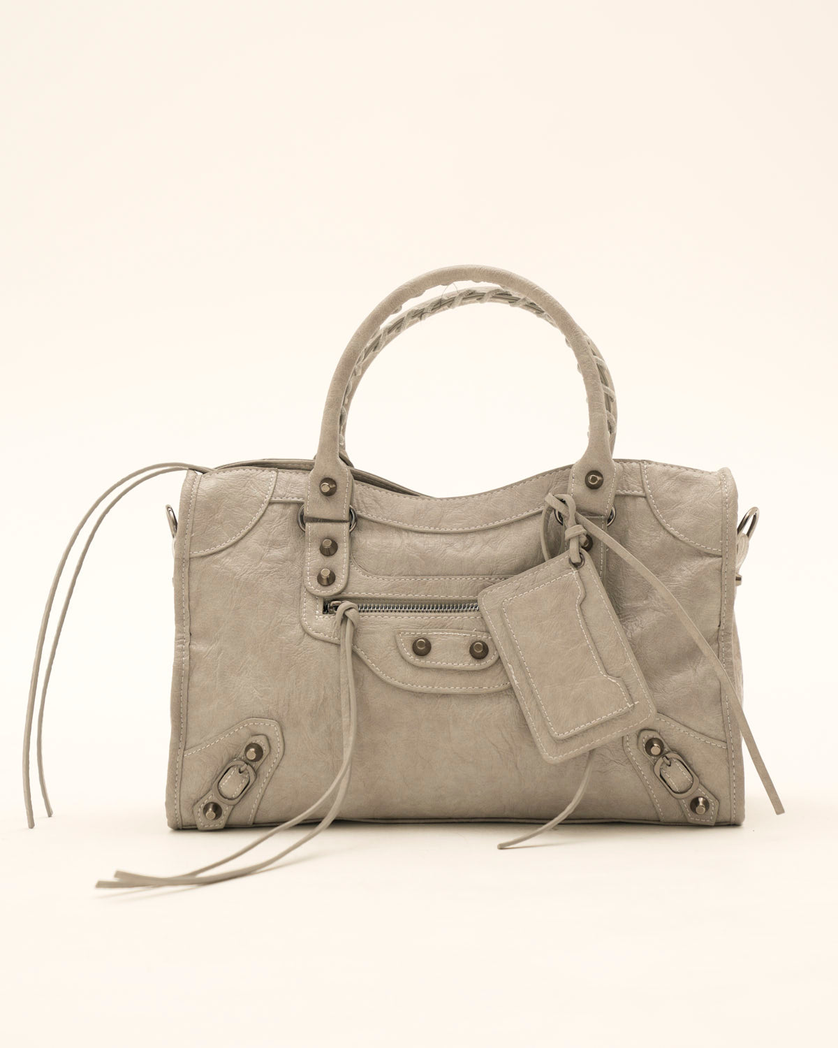 Bolso Mediano de Cuero Tipo Carryall