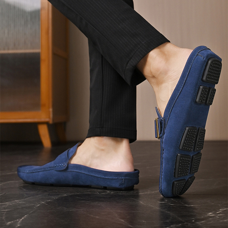 Mocasines de Ante con Hebilla Metálica