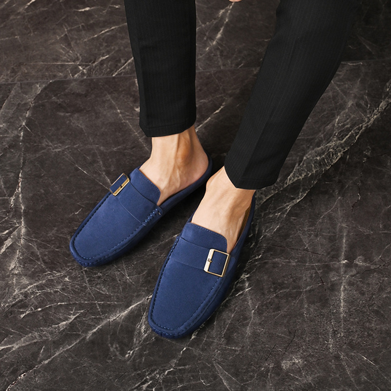 Mocasines de Ante con Hebilla Metálica