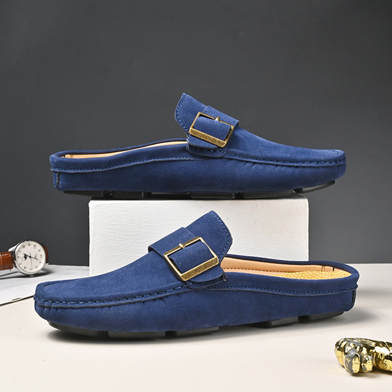 Mocasines de Ante con Hebilla Metálica