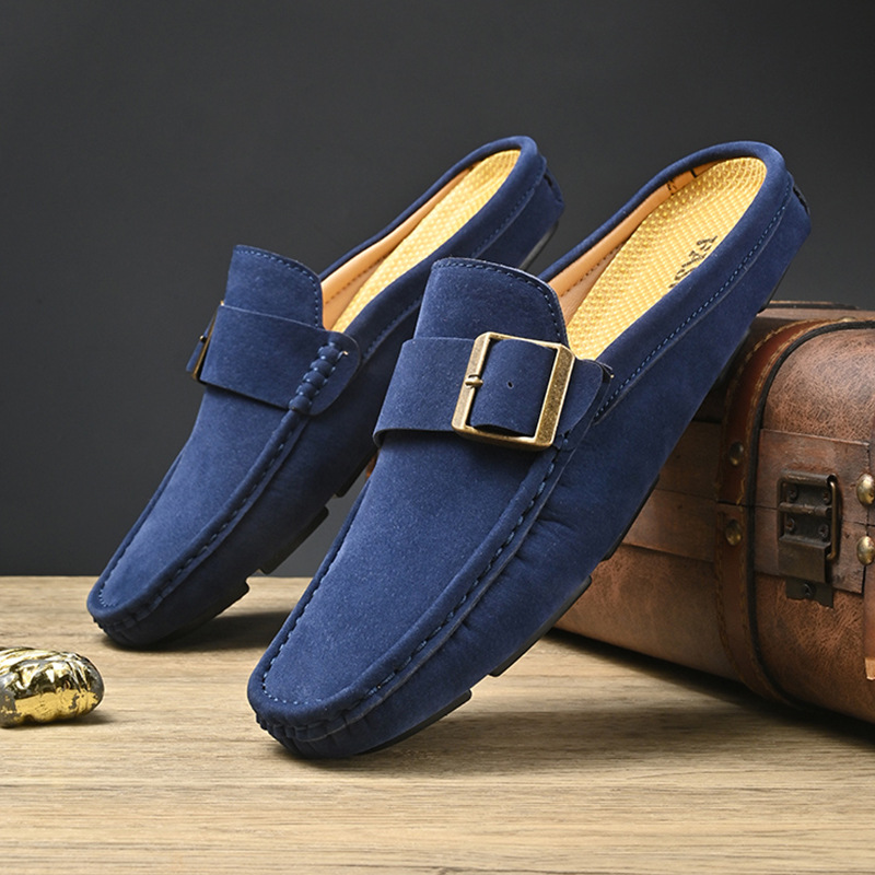 Mocasines de Ante con Hebilla Metálica