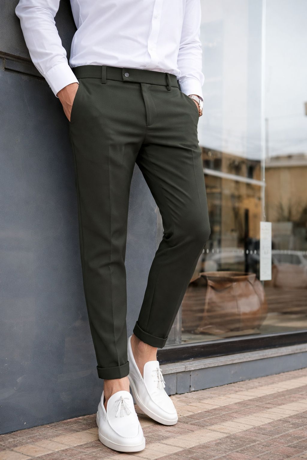 Pantalón Capri con Pinzas