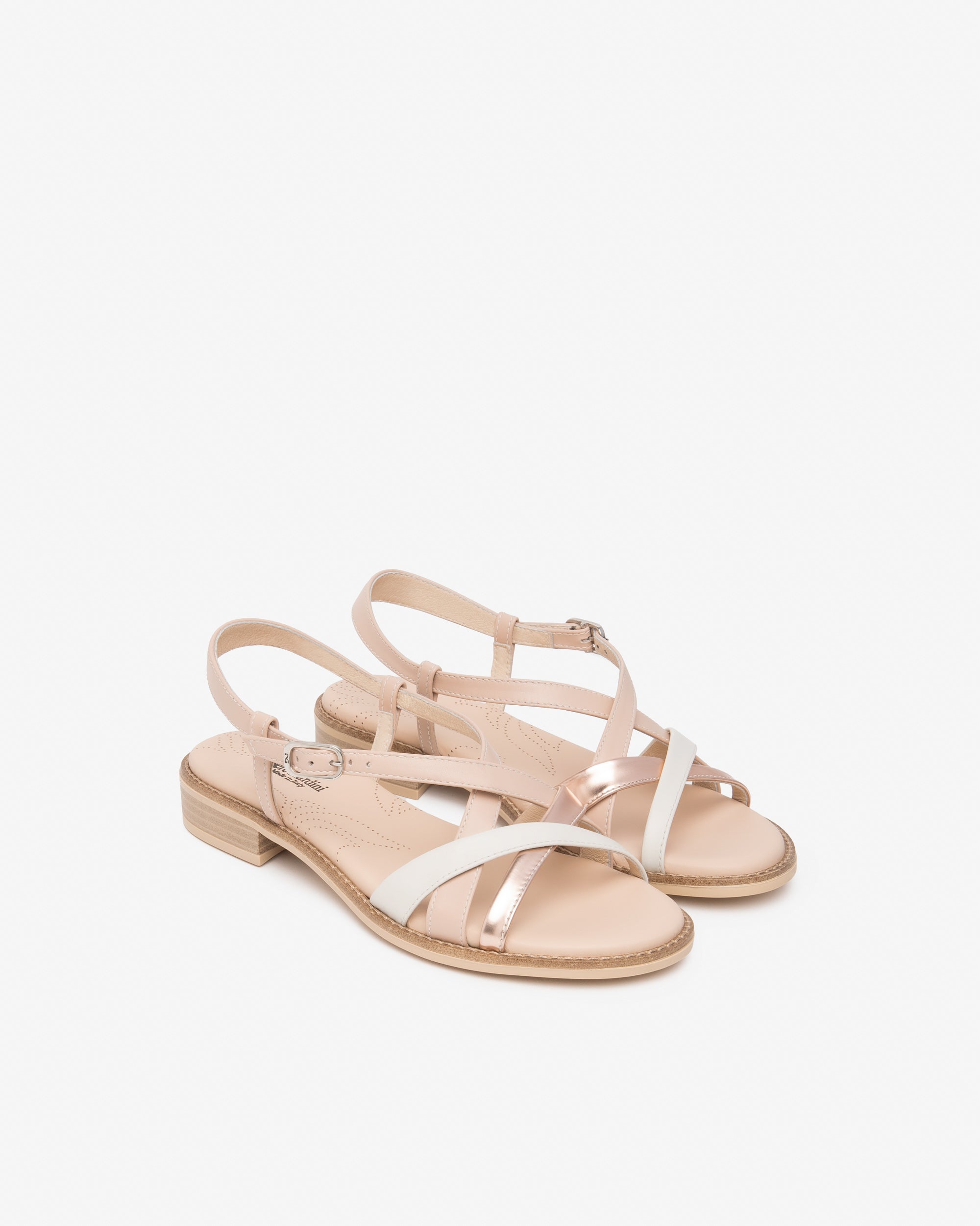 Sandalias de Piel y Tejido Técnico Made in Italy — Ref. 713
