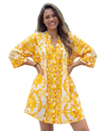 Vestido Camisero Boho Amplio de Algodón con Bolsillos y Manga Larga