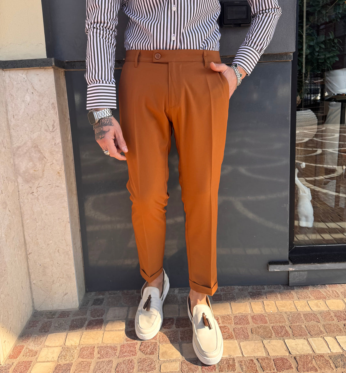 Pantalón Capri con Pinzas
