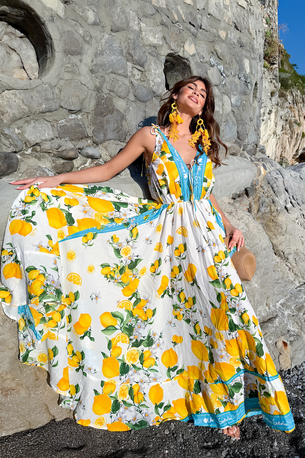 Vestido Largo Boho de Tirante Fino y Espalda Descubierta en Muselina de Algodón