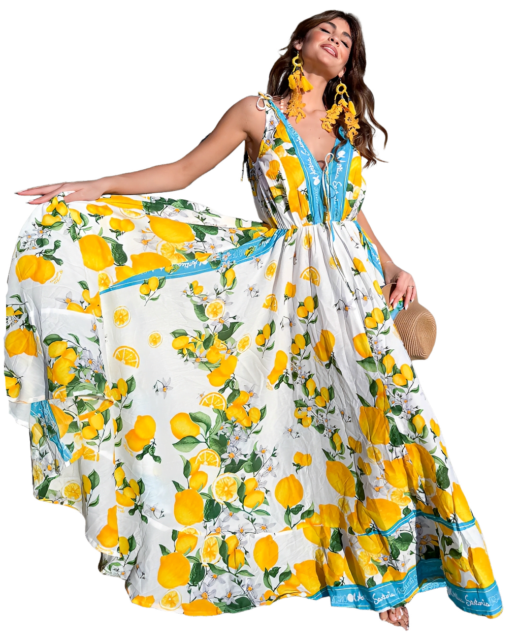 Vestido Largo Boho de Tirante Fino y Espalda Descubierta en Muselina de Algodón