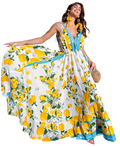 Vestido Largo Boho de Tirante Fino y Espalda Descubierta en Muselina de Algodón