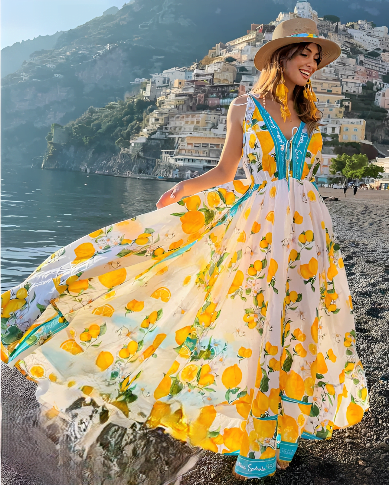 Vestido Largo Boho de Tirante Fino y Espalda Descubierta en Muselina de Algodón