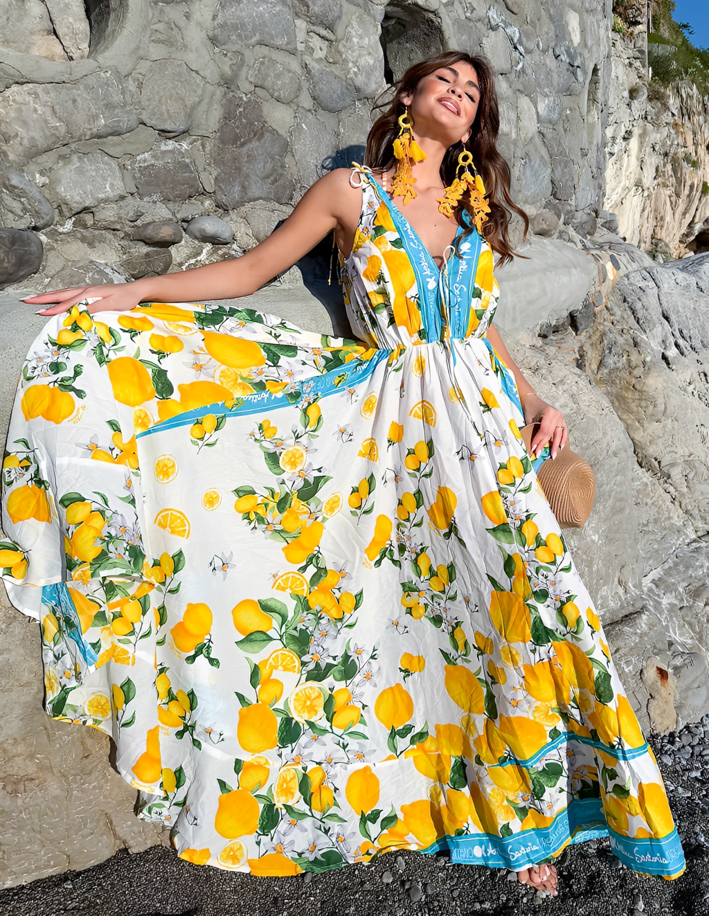 Vestido Largo Boho de Tirante Fino y Espalda Descubierta en Muselina de Algodón