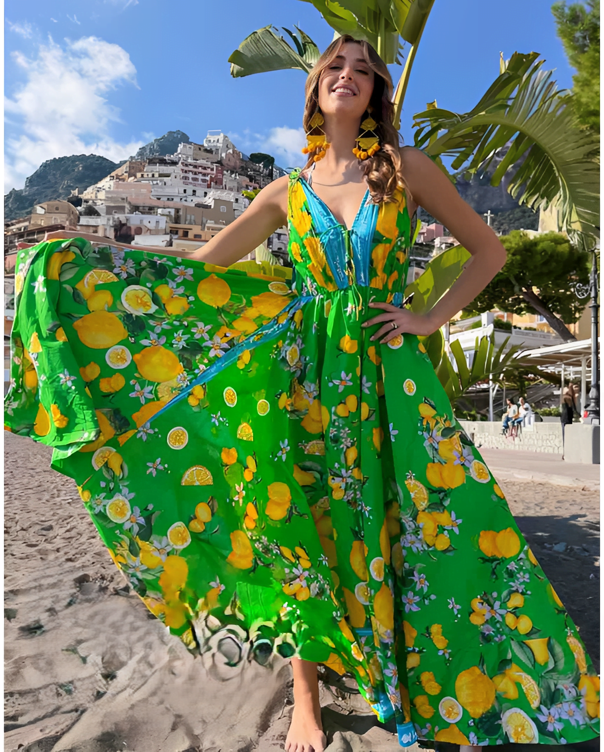 Vestido Largo Boho de Tirante Fino y Espalda Descubierta en Muselina de Algodón