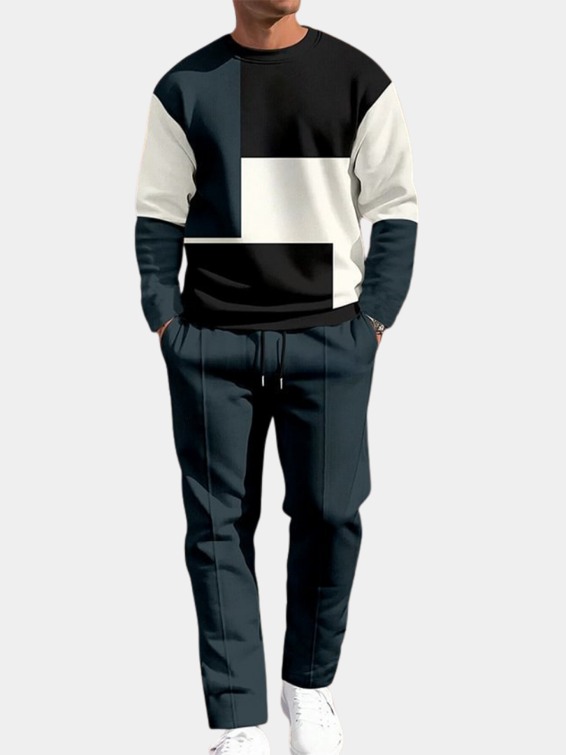 Conjunto Deportivo con Bloques de Color Geométricos
