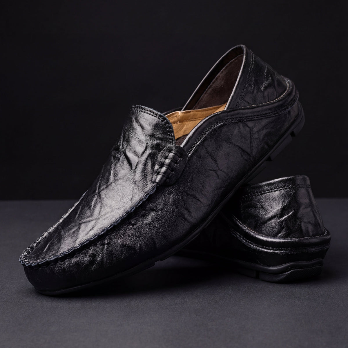Mocasines Clásicos de Piel Auténtica