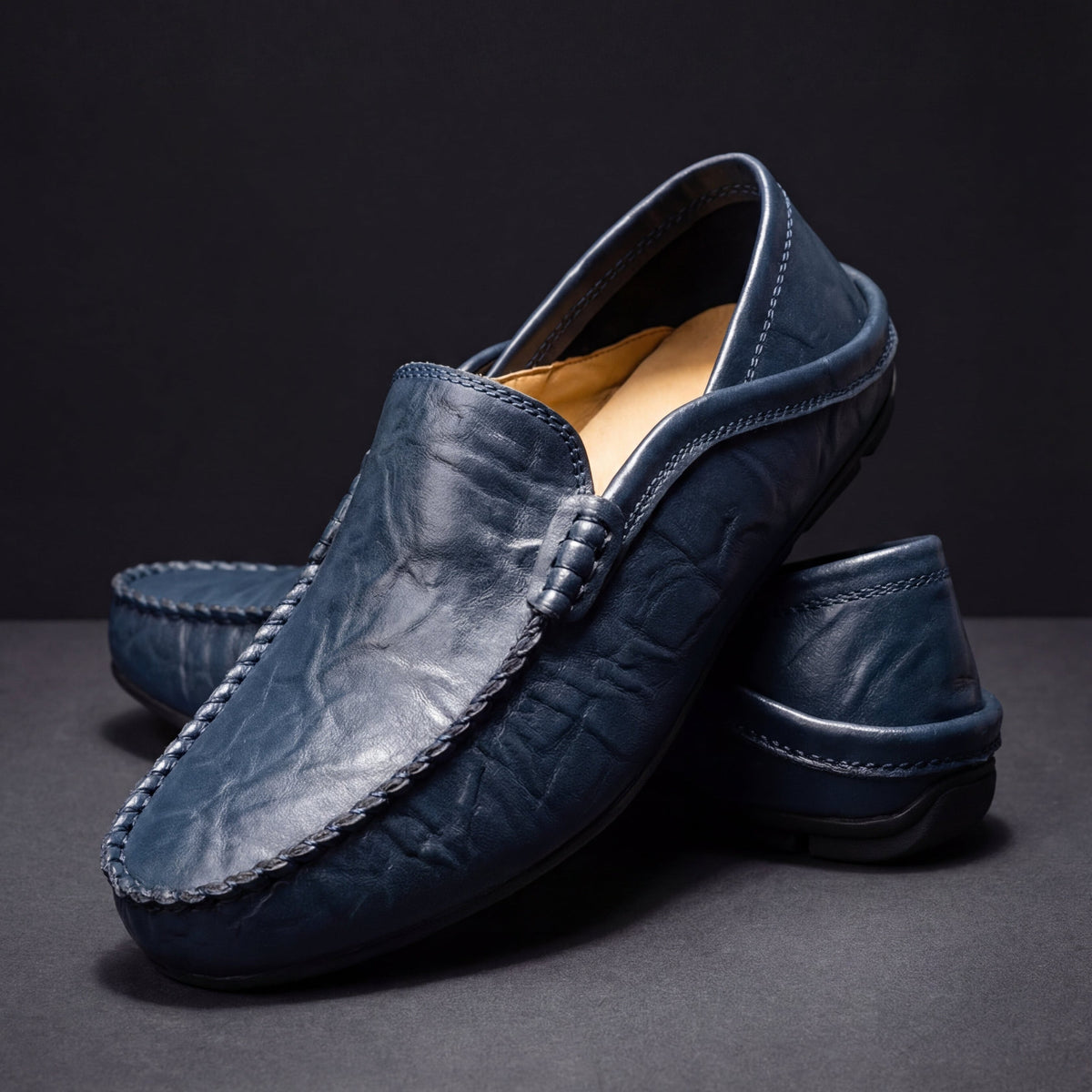 Mocasines Clásicos de Piel Auténtica