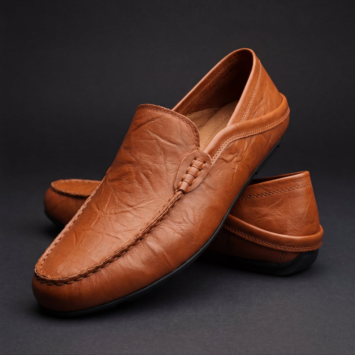 Mocasines Clásicos de Piel Auténtica